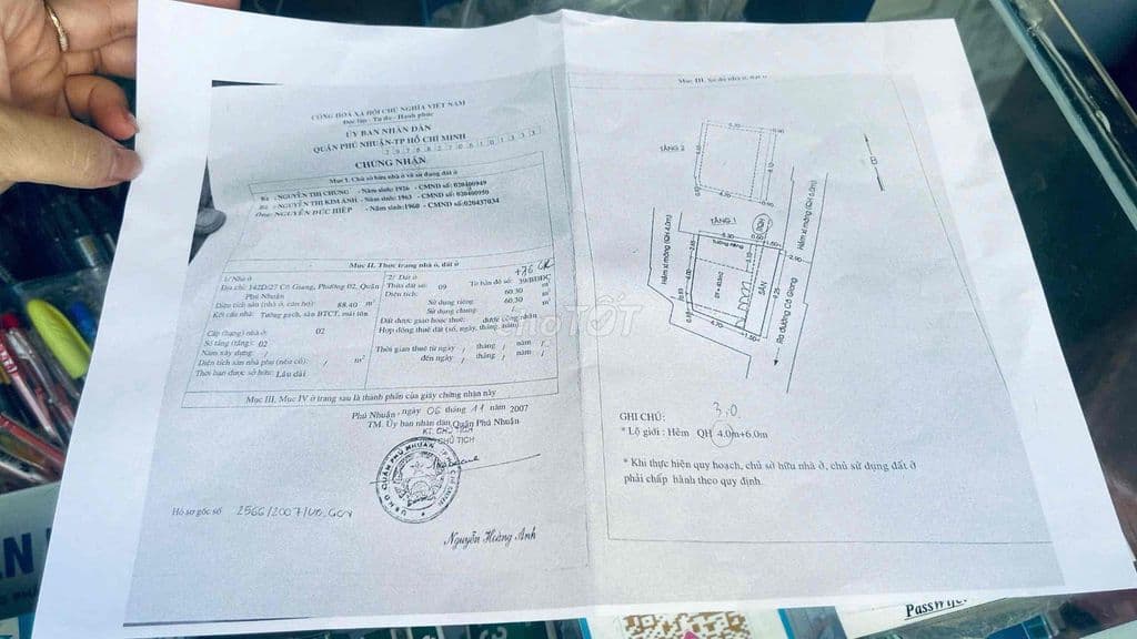 BÁN NHÀ CHÍNH CHỦ HẺM XE HƠI ĐƯỜNG HOA ĐÀO, P2, QUẬN PHÚ NHUẬN