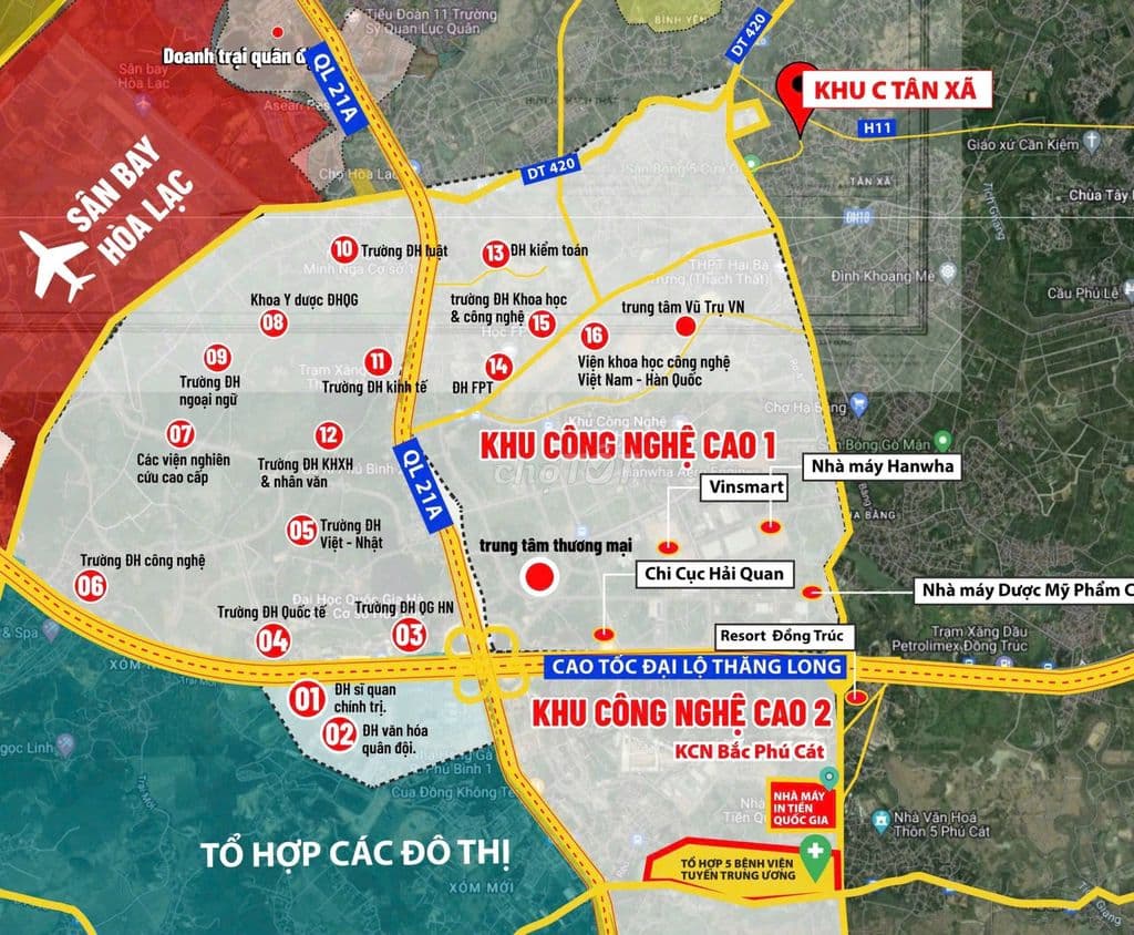 BÁN LÔ ĐẤT NỀN TẠI HÒA LẠC CÔNG NGHỆ CAO HÀ NỘI . - Ảnh 2