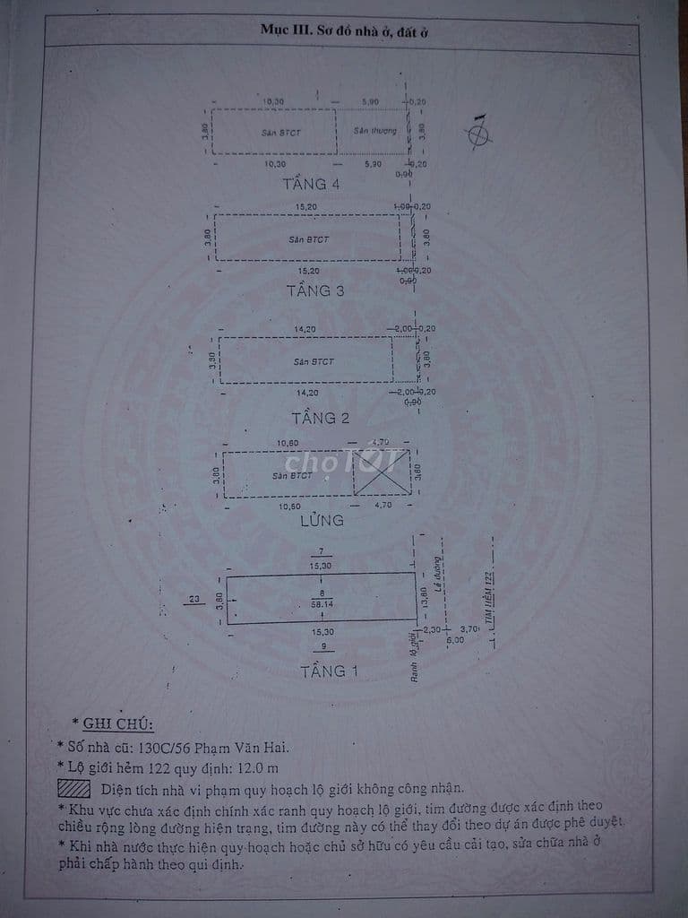 Bán nhà mặt tiền Ngô Thị Thu Minh sát chợ Phạm Văn Hai