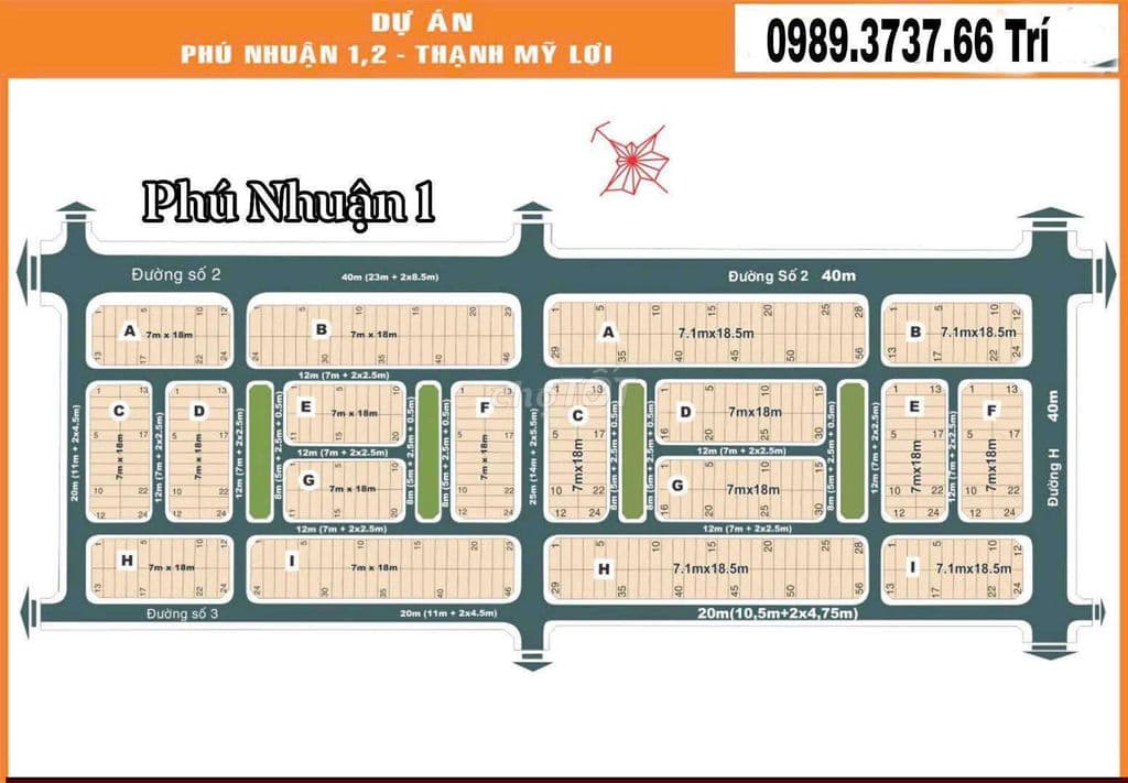 Thương lượng chính chủ lô đất Phú Nhuận 1 TML Q2, dt 7x18,5m, sổ đỏ