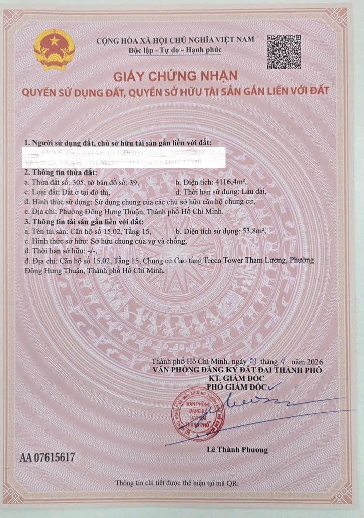 SỔ HỒNG SẴN - CH Tecco Green Nest 58m², giá 2,7 tỷ 2PN.