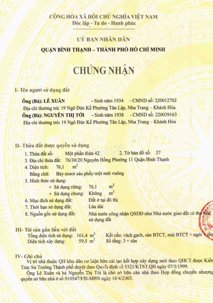 Nhà bán đường Nguyên Hồng - Bình Thạnh - Tp. Hcm - Ảnh 2