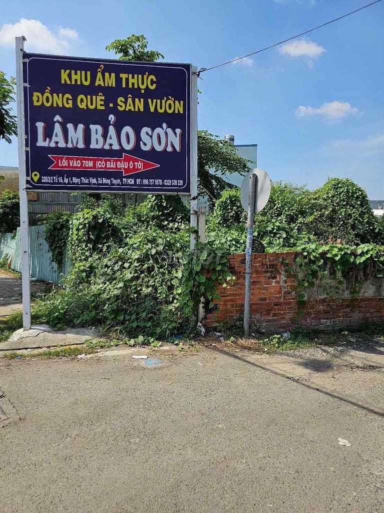 Đất 1 sẹt đặng thúc vịnh xã đông thạnh hóc môn