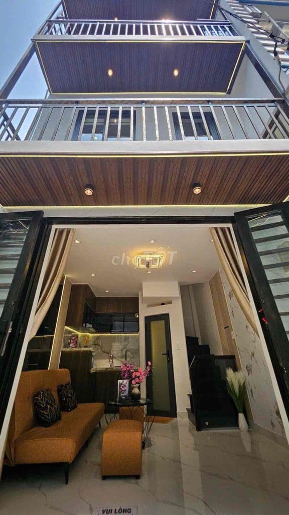 Nhà Phố Mini 2Lầu 2Pn 3Wc Full NT Góc 2 MT Hẻm Quang Trung P10