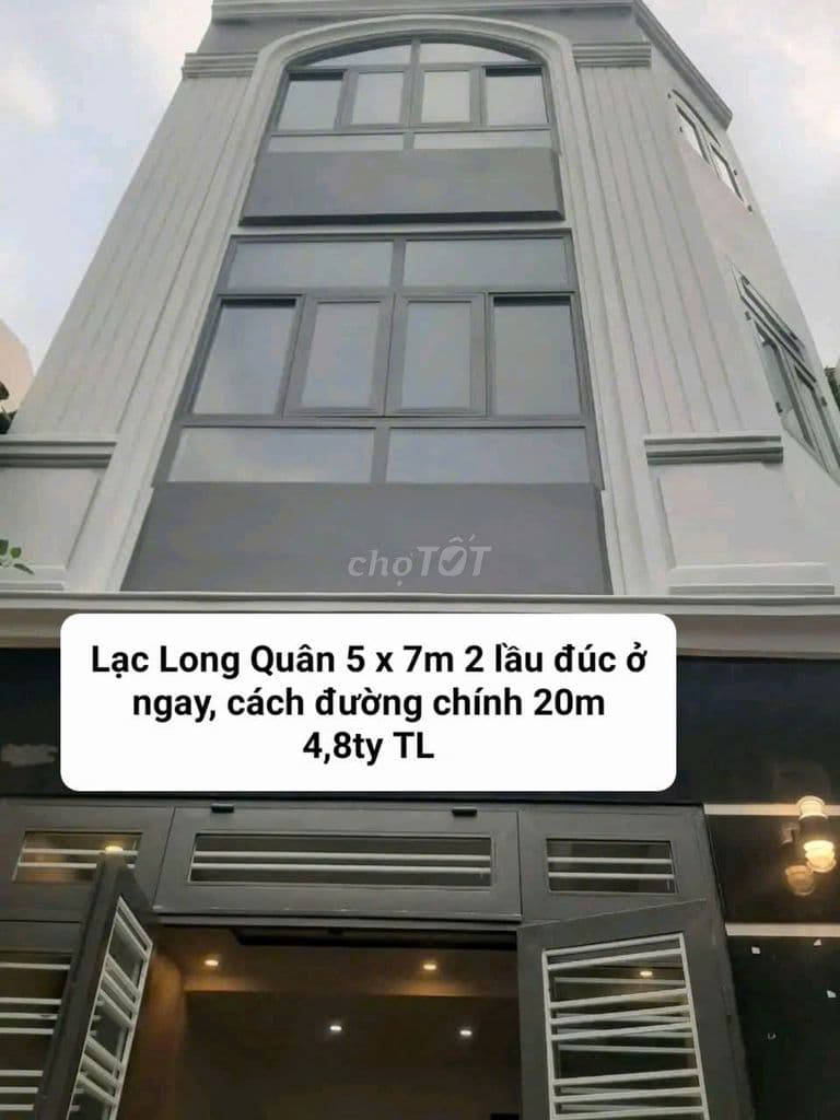 Nhà LLQuân 5 x 7m Trệt 2 Lầu đúc BTCT cách đường chính 20m giáp Q10