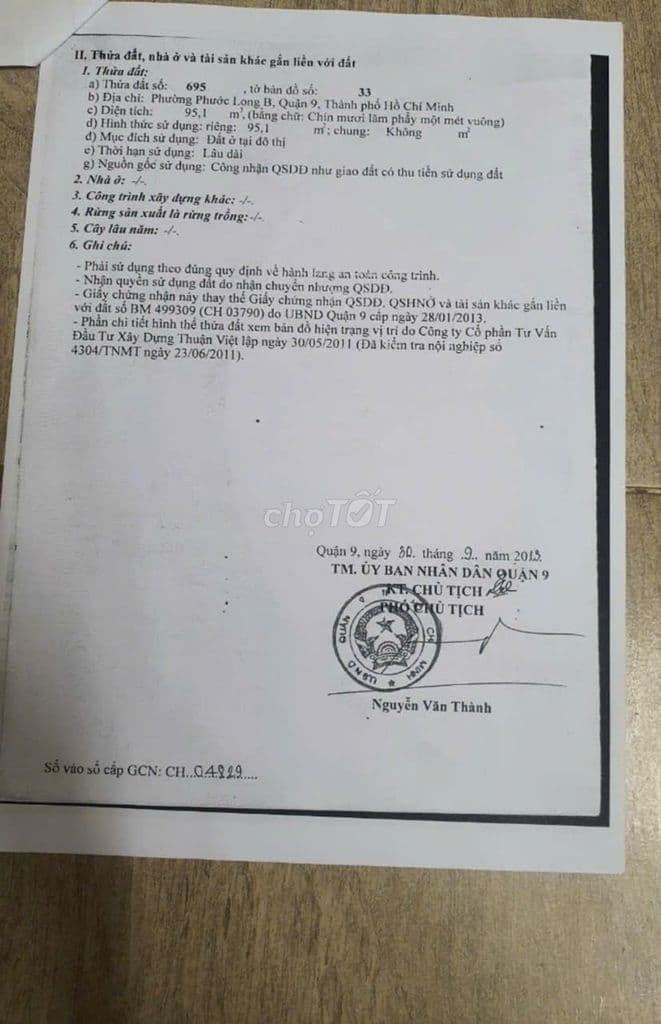 CHÍNH CHỦ CẦN BÁN HAI MẶT TIỀN NHÀ ĐƯỜNG 339 – PHƯỜNG PHƯỚC LONG - Ảnh 3