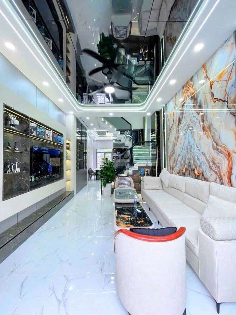 Nhà phố dài 4x26m đúc 4 tầng sân vườn rộng rãi Thạnh xuân 24 - Ảnh 2