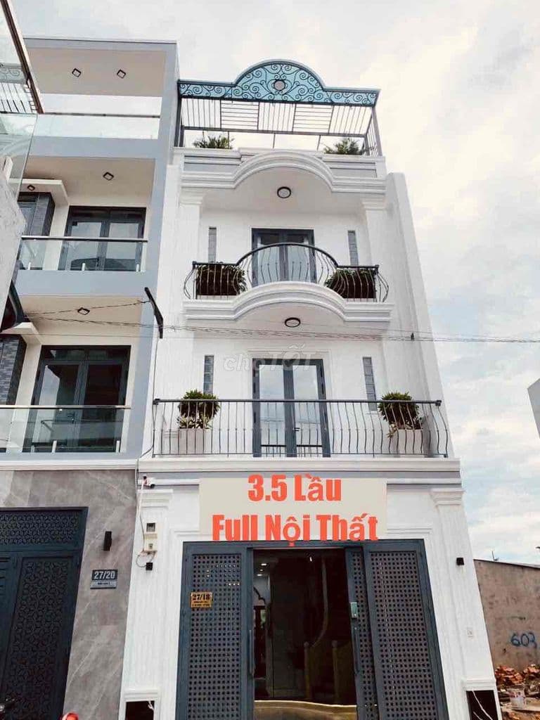 NHÀ 5X18m-3.5 Lầu-Full Nội Thất-Gần TTHPT Bà Điểm