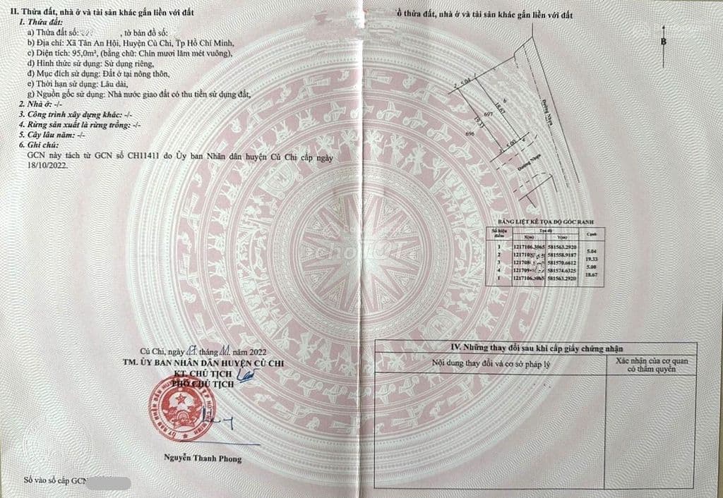 Tôi cần bán lô đất đường Cây Trôm Mỹ Khánh, xã Tân An Hội mới 95m2 1tỷ - Ảnh 3