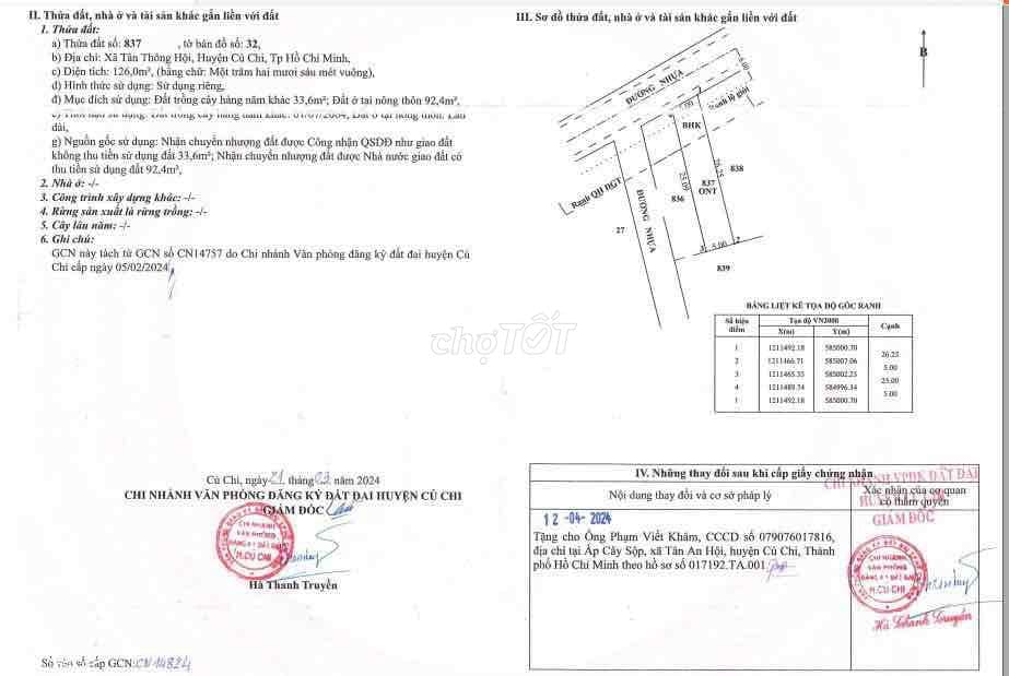 Bán đất full thổ cư MT đường số 5 ( gần suối lội), xã Củ Chi, HCM - Ảnh 2