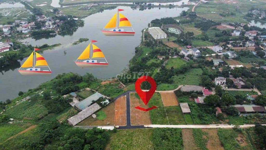 Cần bán 104,4m2 viu hồ, MT 6.19m ngõ thông tại Hoà Thạch, Quốc Oai. - Ảnh 2