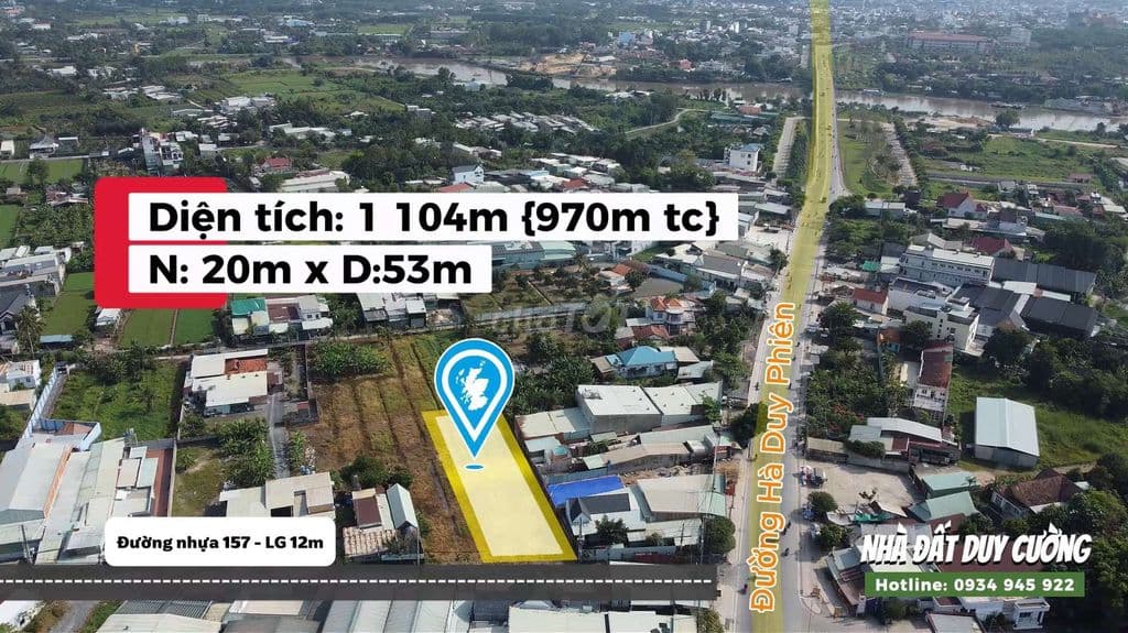 Mt đường 157 lô nhì Hà Duy Phiên DT 1104m ( 20m x 53m) có 970m tc - Ảnh 3