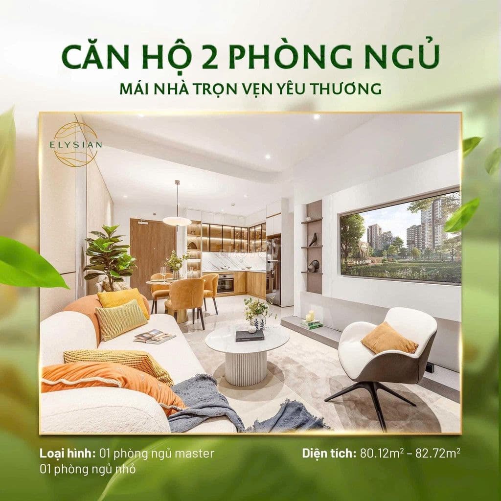 CHÍNH CHỦ BÁN 2PN ELYSIAN GAMUDA LAND - ĐÃ THANH TOÁN ĐỢT 1 - CHÊNH ÍT