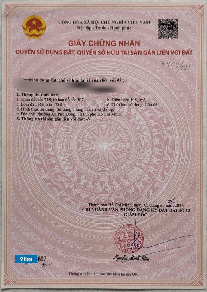 Đất nền hẻm xe hơi, sát mặt tiền đường ven sông Vàm Thuật