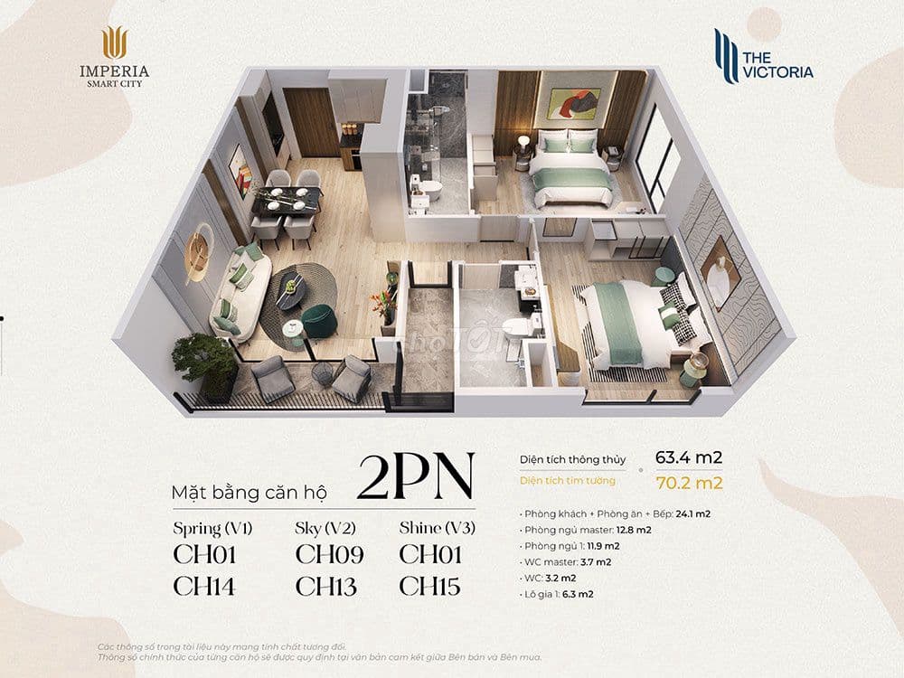 chính chủ bán 2N 67m2 giá 5.6 tỷ bao phí, đã vào 45% tiến độ giãn