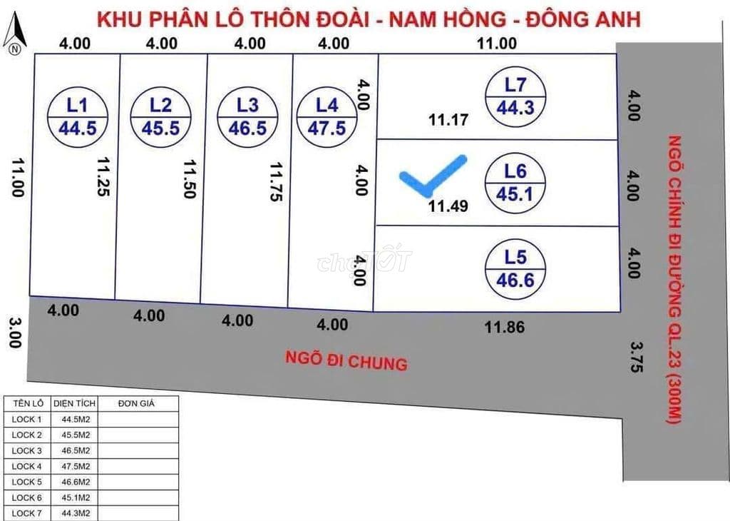 💥 ĐẤT VÀNG 45M2 THÔN ĐOÀI, NAM HỒNG,VUÔNG VẮN - NGÕ Ô TÔ 🚘 7 CHỖ 💥 - Ảnh 3