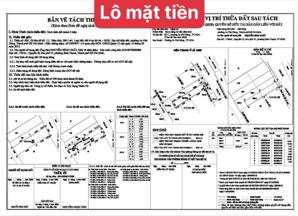 BÁN ĐẤT MẶT TIỀN ĐƯỜNG THẠNH LỘC 40-DIỆN TÍCH 4*28