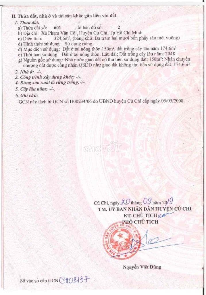 Chính chủ bán 324.6m² thổ cư Phạm Văn Cội, Củ Chi – 1.990 tỷ - Ảnh 2