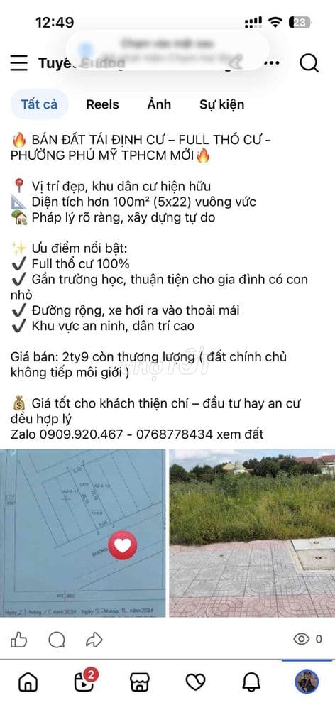 bán đất mặt tiền full thổ cư - Ảnh 3