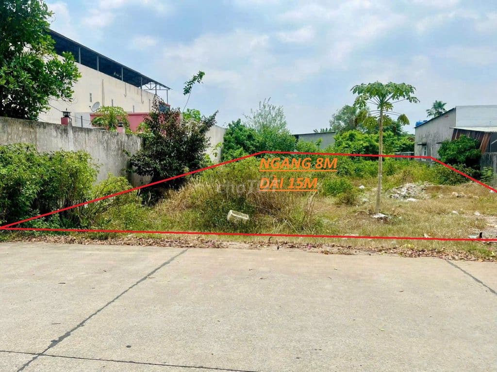 bán gấp đất 117m2 (8x15m) giá 800tr ở đường Hồ Văn Tắng , có SHR