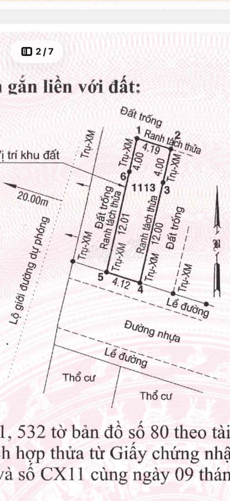 đất bán 1 trục kênh tham lương phường đông Hưng thuận quận 12