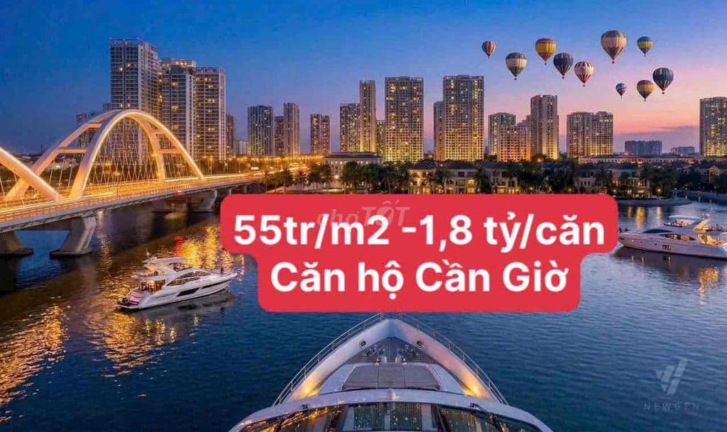 Chung cư Vin Cần Giờ, 55tr/m2, có căn đẹp view biển, sở hữu lâu dài