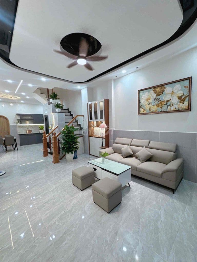 NHÀ ĐẸP LUNG LINH-FULL NT HẺM 7M THÔNG-4x14M 1LẦU 3PN SÁT KHU TÊN LUA - Ảnh 3