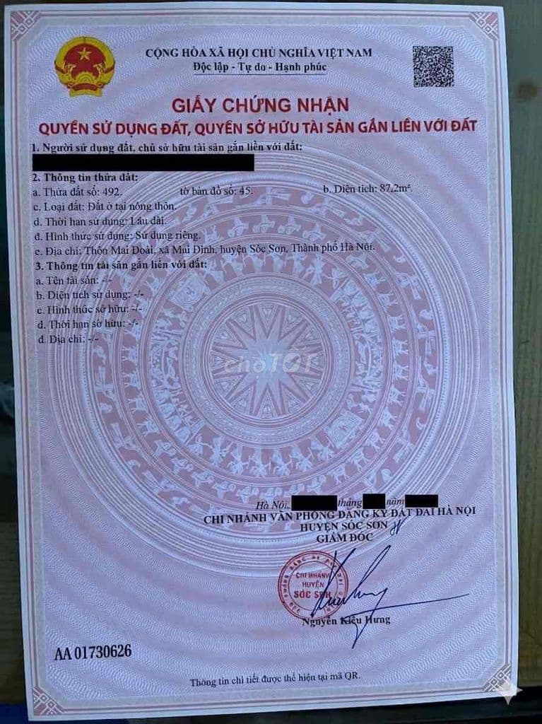 mảnh đất thổ cư 2 mặt tiền - Ảnh 3