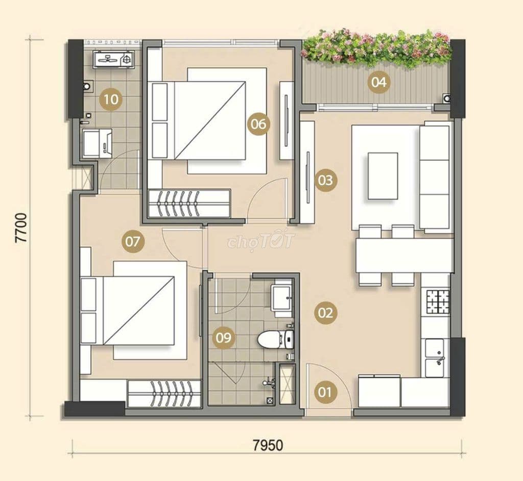 Bán CH Mizuki Panorama | 2PN 1WC | Có Ban Công | Sổ Hồng Sẵn - Ảnh 3