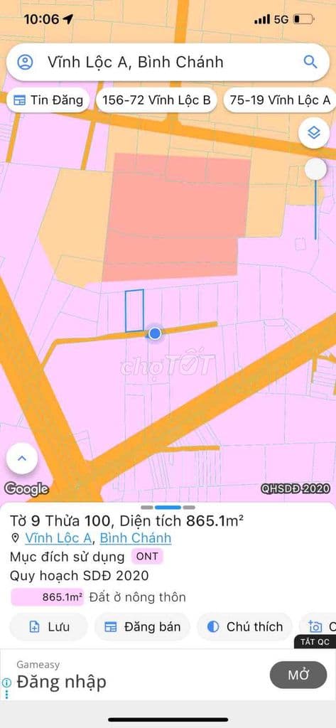 Chủ ngộp Bán gấp lô đất full thổ cư chỉ 25tr/m2. Quách Điêu Vĩnh Lộc A - Ảnh 2