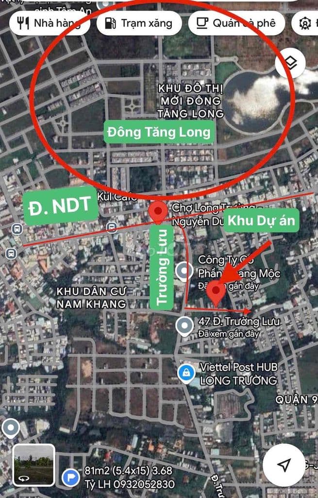 BÁN 2 NỀN MT 16M - ĐƯỜNG TRƯỜNG LƯU - 5.7 TỶ/97M2