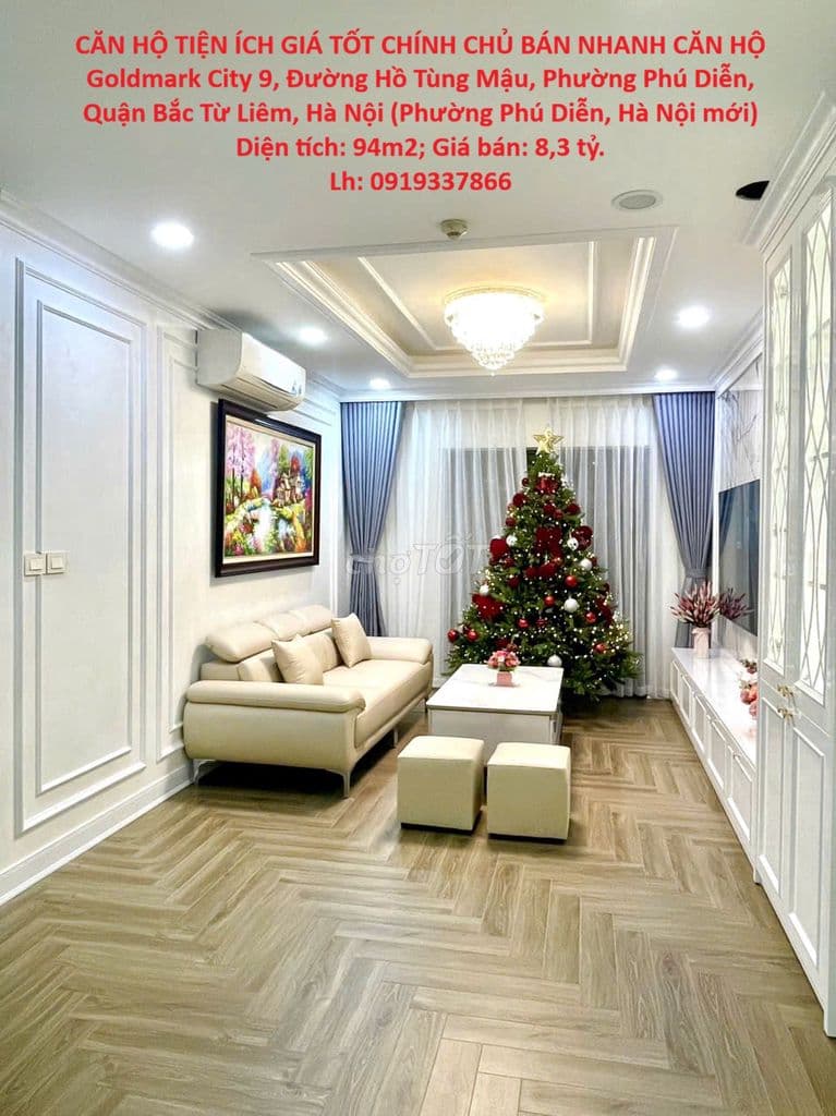 CHỦ BÁN NHANH CĂN HỘ Goldmark City 94m2 tầng trung Q Bắc Từ Liêm, HN - Ảnh 2
