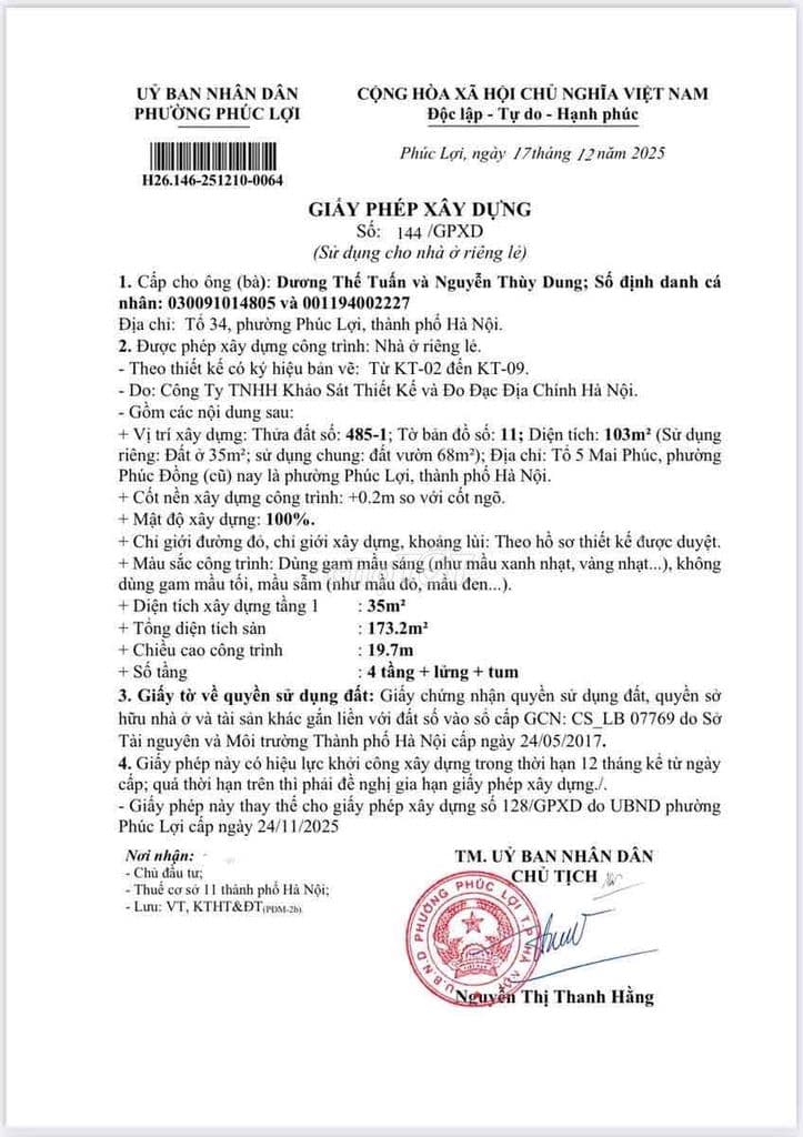 chính chủ bán nhà 35m2 x 6 tầng số 23C phố mai phúc , thanh máy - Ảnh 3