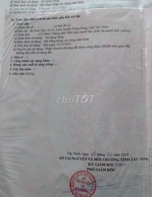 Đất đầu tư với 650tr sở hữu ngay 117m2 đất ở Chợ Suối Sâu Trảng bàng . - Ảnh 3