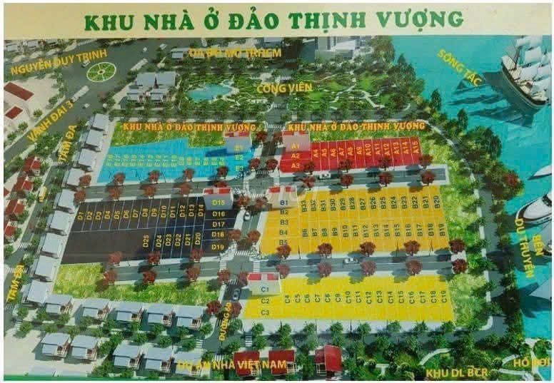 Bán đất Đảo Thịnh Vượng đường Tam đa hàng xóm BCR