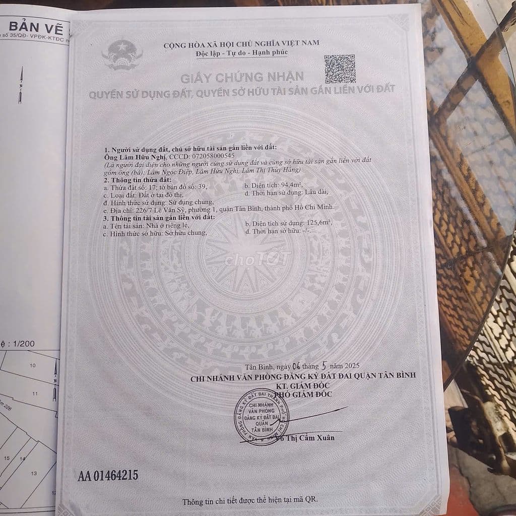 Bán nhà Lê Văn Sỹ – ngang 6m đẹp – nhà một đời chủ
