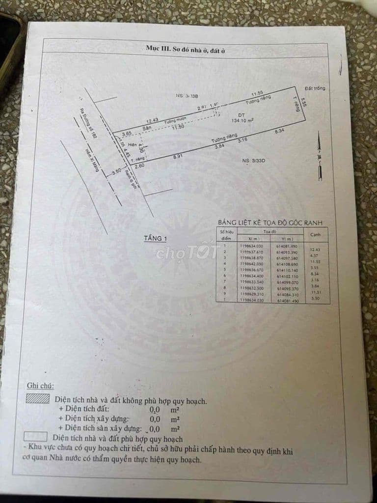 BÁN ĐẤT ĐƯỜNG 182 P. TĂNG NHƠN PHÚ GIÁ 9.3 TỶ