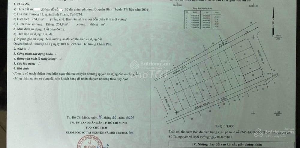 Đất biệt thự GÓC khu dân cư Bình Lợi, giá 23,5 tỷ TL , Diện tích 250m2