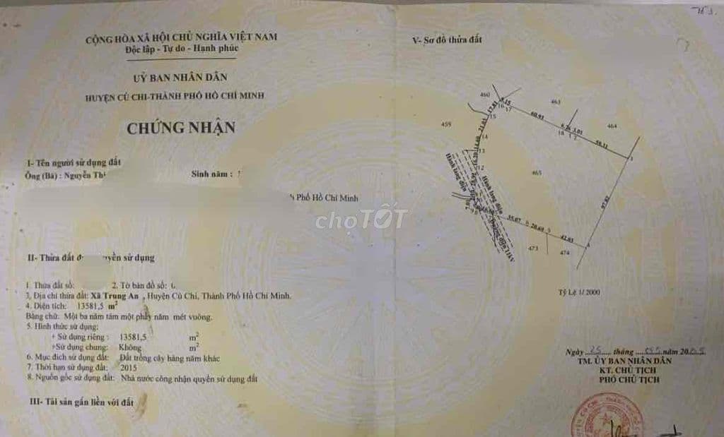 Bán Lô Đất Trồng Cây Hàng Năm 23000m2 Đã Tách Ra 4Sổ, Trung An, Củ Chi - Ảnh 2