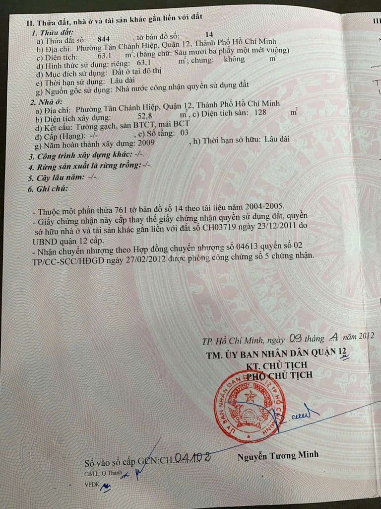 Bán nhà Tân Chánh Hiệp 10, Quận 12 - Ảnh 3