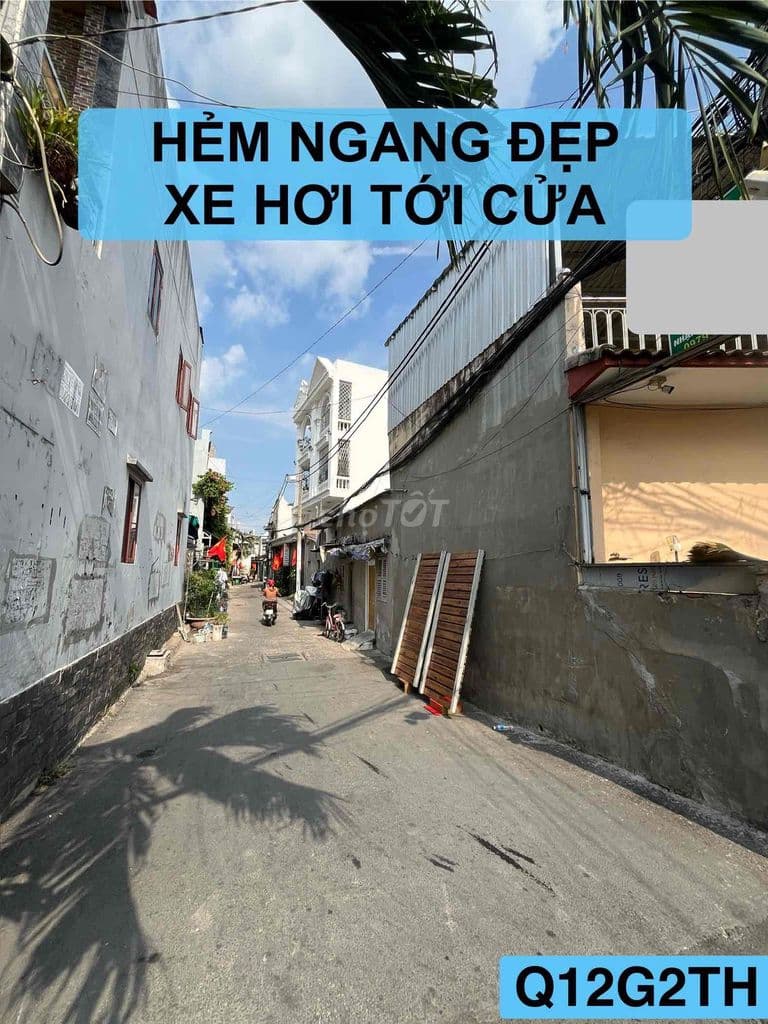 🌹💐NHÀ 1 XẸT NGẮN 2 TẦNG HẺM XE HƠI TỚI CỬA Q12 CHỈ 2 TỶ NHỈNH CÒN TL - Ảnh 3