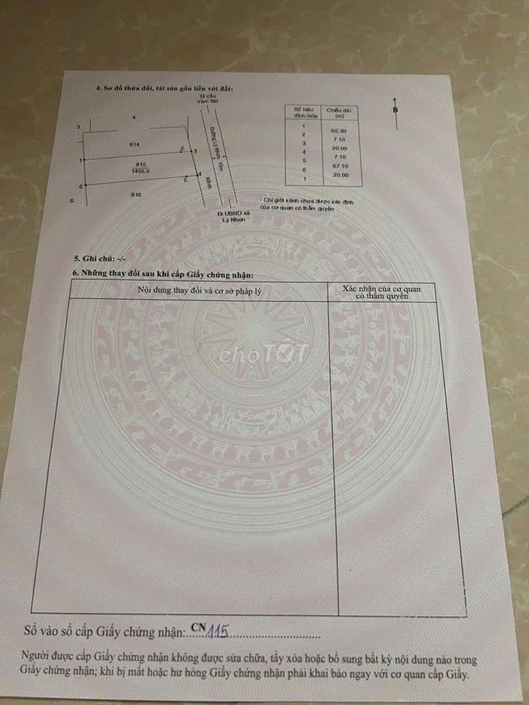 Đất mặt đường lý nhơn