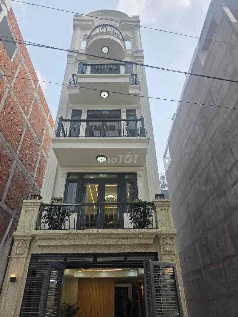 Mới cây 5 tầng, 72m2(4x18), có thang máy, hẻm 8m thông, Tây Lân B-Tân