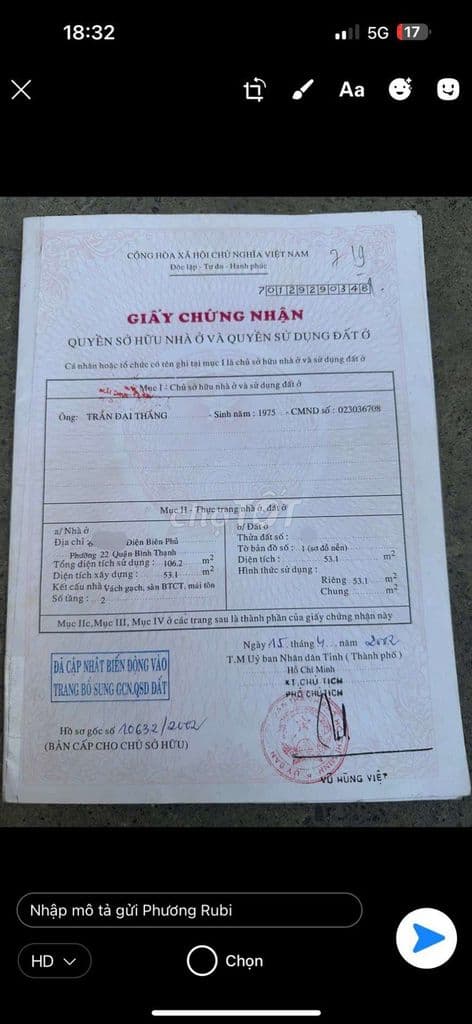 chính chů bán nhà điên biên phů binh thanh - Ảnh 2