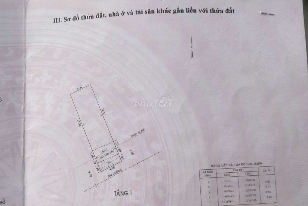 mặt tiền nhựa lớn 4,6x17m, 1 lầu, 9,5 tỷ sát cổng sau sân bay TSN
