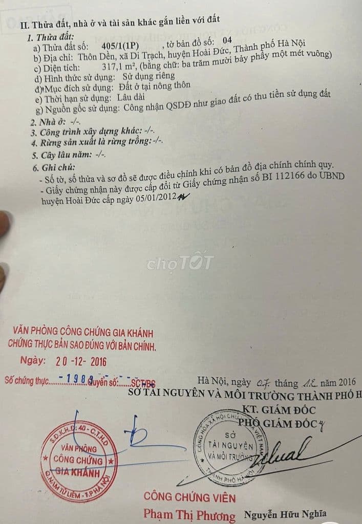 Đất thổ cư Di Trạch gần Vành Đai 3.5