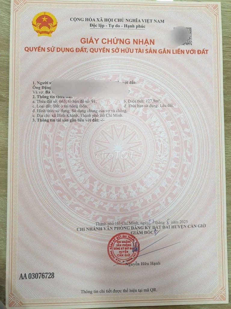 bán 127,8m đất thổ cư có nhà như hình, hẻm xe hơi, giá 2,2 tỷ - Ảnh 2