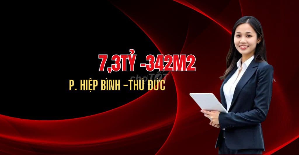 Bán nhà số 42 Phường Hiệp Bình, 342m2, 3T, kẹt bán gấp 7,3Tỷ TL