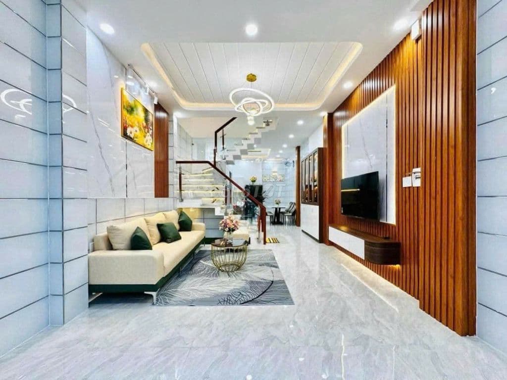 Căn 54.1m Nơ Trang Long, sổ sẵn. Xây trệt 2 lầu, hẻm 4m. Gần chợ