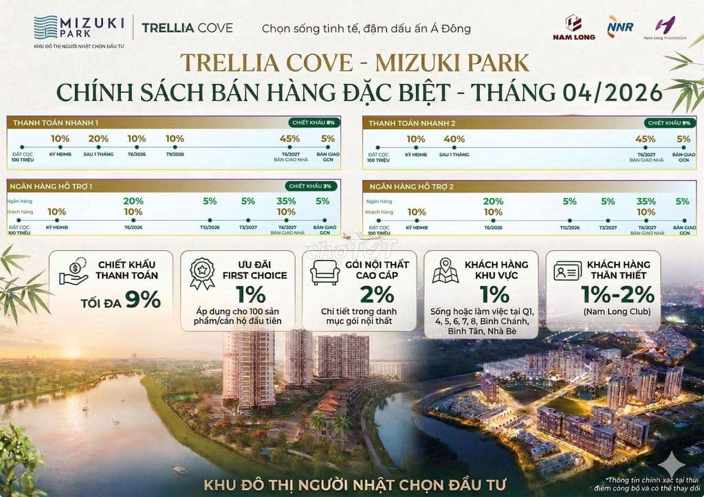 Căn hộ 2PN 2WC, khu compound riêng biệt Trellia Cove của Mizuki Park - Ảnh 2